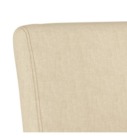 Fauteuil sans accoudoirs crème tissu