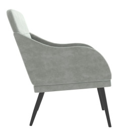 Fauteuil Gris clair 63x76x80 cm Velours