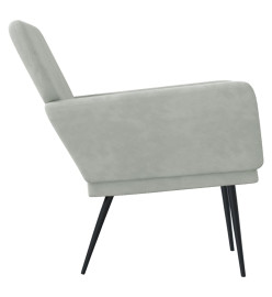 Fauteuil Gris clair 62x79x79 cm Velours