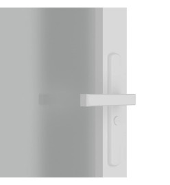 Porte intérieure 93x201,5 cm Blanc Verre mat et aluminium