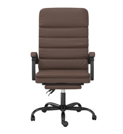 Fauteuil de massage inclinable de bureau Marron Similicuir