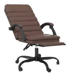 Fauteuil de massage inclinable de bureau Marron Similicuir