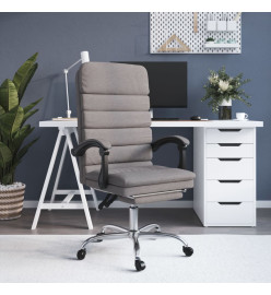 Fauteuil de massage inclinable de bureau Taupe Tissu