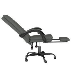 Fauteuil inclinable de bureau Gris foncé Tissu