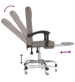 Fauteuil inclinable de bureau Taupe Tissu