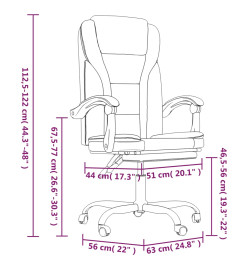 Fauteuil inclinable de bureau Taupe Tissu