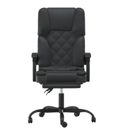 Fauteuil de massage inclinable de bureau Noir Similicuir