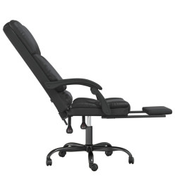 Fauteuil de massage inclinable de bureau Noir Similicuir