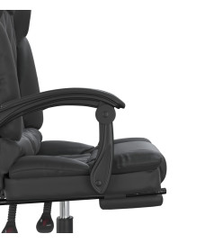 Fauteuil de massage inclinable de bureau Noir Similicuir