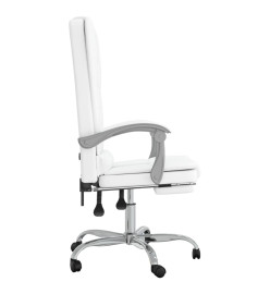 Fauteuil de massage inclinable de bureau Blanc Similicuir