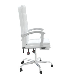 Fauteuil inclinable de bureau Blanc Similicuir