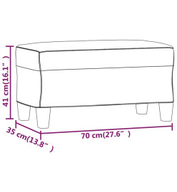 Banc Cappuccino 70x35x41 cm Similicuir