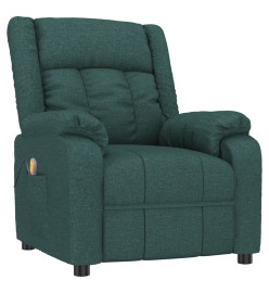 Fauteuil de massage Vert foncé Tissu