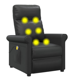 Fauteuil de massage Noir Similicuir