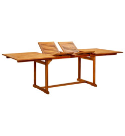 Table à dîner de jardin (160-240)x100x75cm Bois d'acacia massif