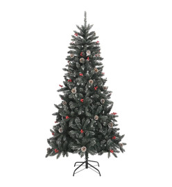 Sapin de Noël artificiel avec support Vert 210 cm PVC