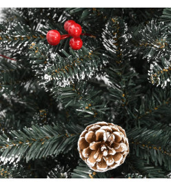 Sapin de Noël artificiel avec support Vert 210 cm PVC