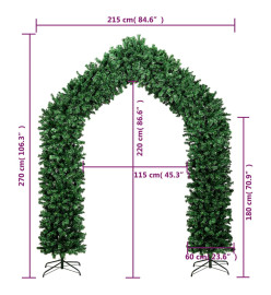 Arche d'arbre de Noël Vert 270 cm