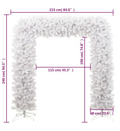 Arche d'arbre de Noël Blanc 240 cm