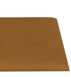 Panneaux muraux 12 pcs Marron 30x15 cm Velours 0,54 m²