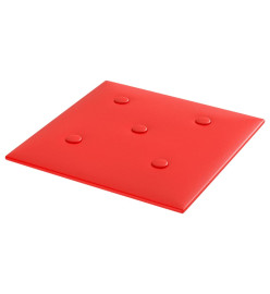 Panneaux muraux 12 pcs Rouge 30x30 cm Similicuir 1,08 m²