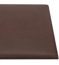 Panneaux muraux 12 pcs Marron 90x30 cm Similicuir 3,24 m²