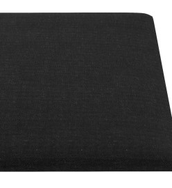 Panneaux muraux 12 pcs Noir 90x30 cm Tissu 3,24 m²