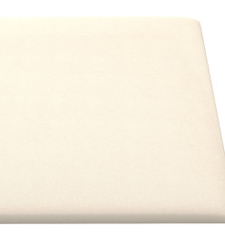 Panneaux muraux 12 pcs Crème 90x15 cm Velours 1,62 m²