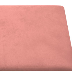 Panneaux muraux 12 pcs Rose 30x30 cm Velours 1,08 m²