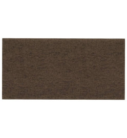 Panneaux muraux 12 pcs Marron 30x15 cm Tissu 0,54 m²