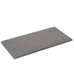 Panneaux muraux 12 pcs Gris clair 30x15 cm Tissu 0,54 m²