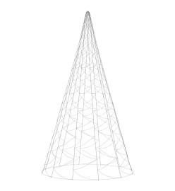 Sapin de Noël sur mât de drapeau 3000 LED Bleues 800 cm