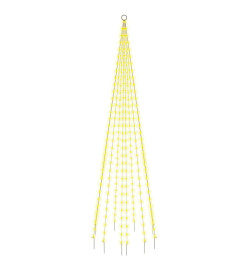 Sapin de Noël sur mât de drapeau 310 LED Blanc chaud 300 cm