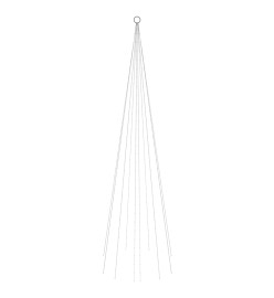 Sapin de Noël sur mât de drapeau 310 LED Blanc chaud 300 cm