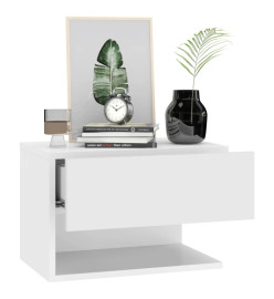 Tables de chevet murales 2 pcs Blanc