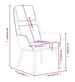 Chaise de relaxation Gris foncé Tissu