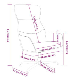 Chaise de relaxation Gris clair Similicuir daim