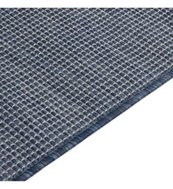 Tapis à tissage plat d'extérieur 120x170 cm Bleu