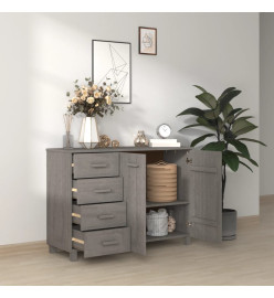 Buffet HAMAR Gris clair 113x40x80 cm Bois massif de pin