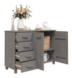 Buffet HAMAR Gris clair 113x40x80 cm Bois massif de pin