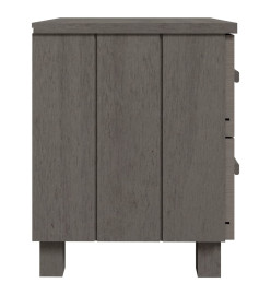 Table de chevet HAMAR Gris clair 40x35x44,5 cm Bois pin massif