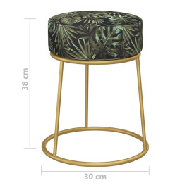 Tabouret rond Multicolore Tissu