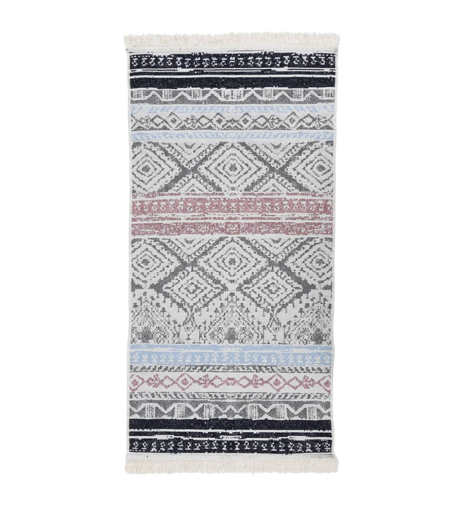 Tapis Rose et aqua 80x150 cm Coton