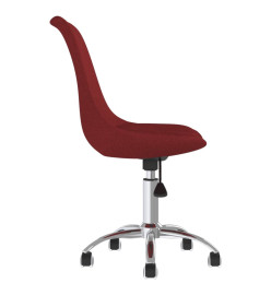 Chaise pivotante de bureau Rouge bordeaux Tissu