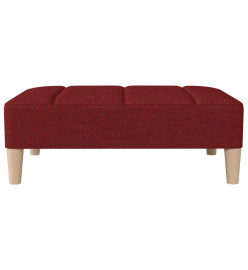 Repose-pied Rouge bordeaux 78x56x32 cm Tissu