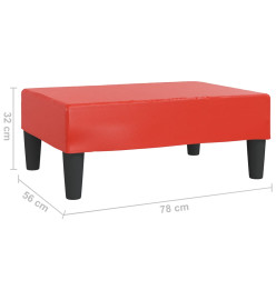 Repose-pied Rouge 78x56x32 cm Similicuir