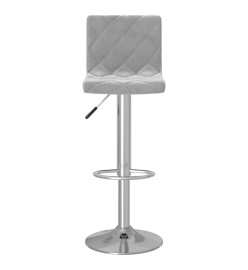 Tabourets de bar 2 pcs Gris clair Velours