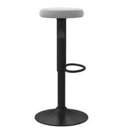 Tabourets de bar lot de 2 gris clair velours