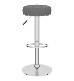 Tabourets de bar lot de 2 gris foncé tissu