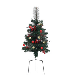 Arbres de Noël artificiels d'allée avec LED 2 pcs 76 cm PVC